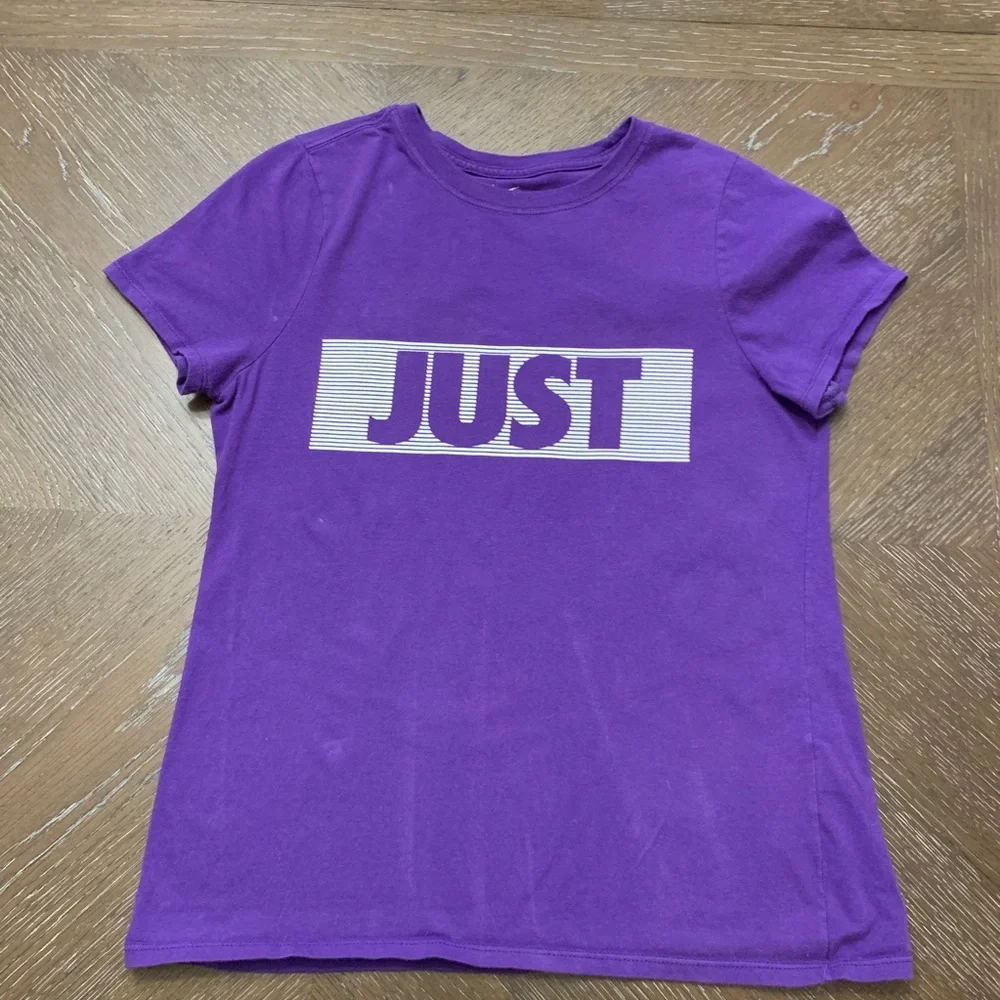 Nike, Just Do It, purple t-shirt